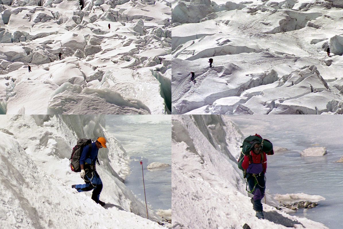 26 Sherpas Descending Khumbu Icefall